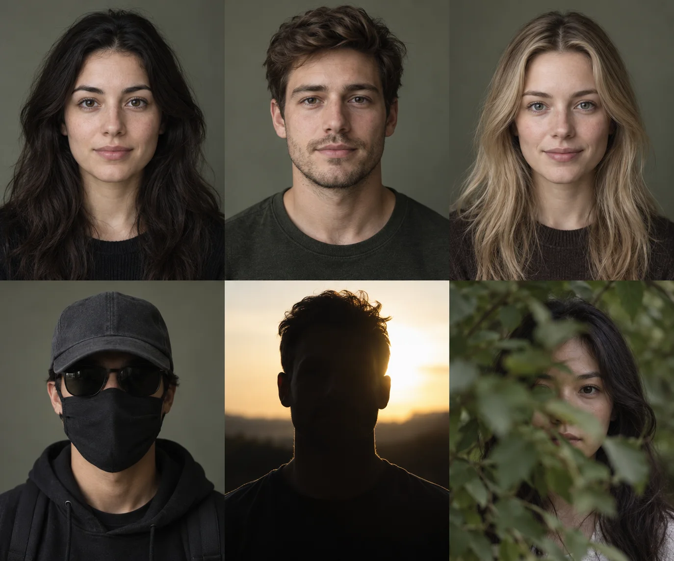 AI concept portraits illustrating photo preparation choices